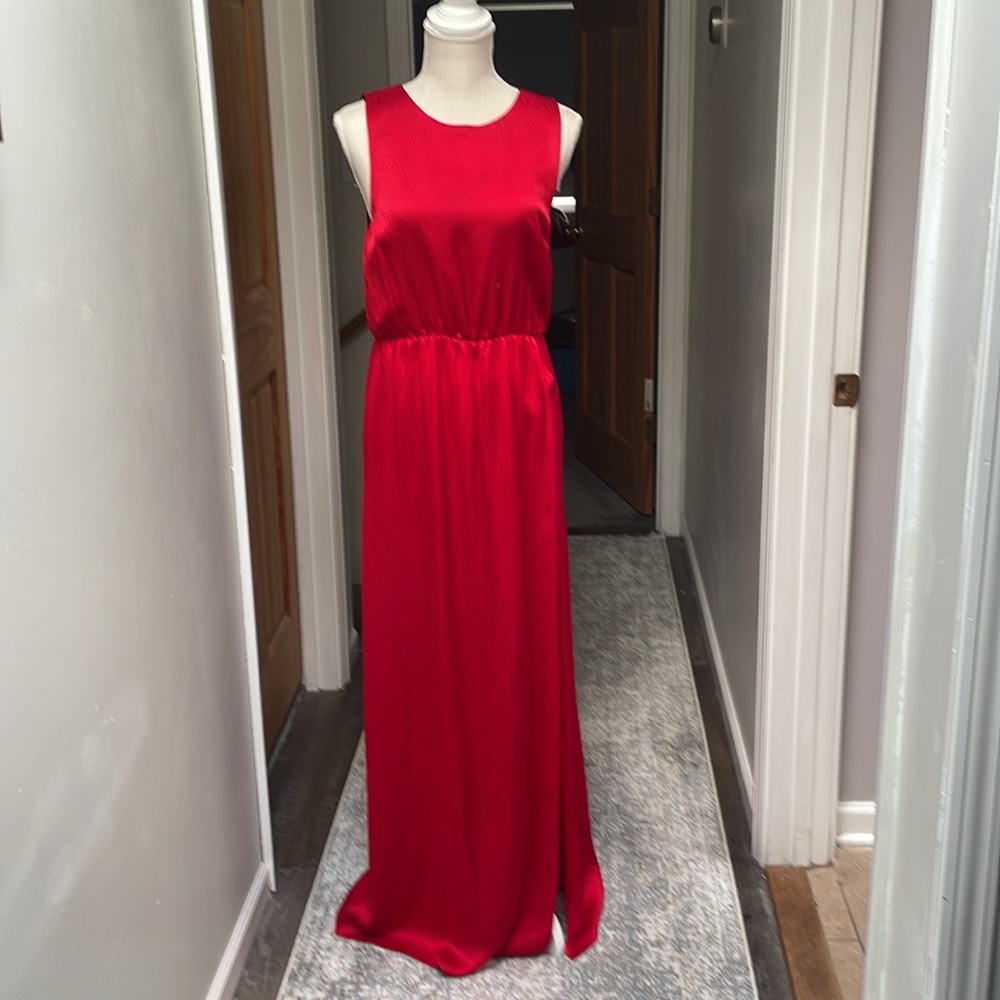 Gryphon red silk dress with short underskirt. Divine